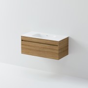 LUXE SINGLE TIER VANITY & STANDARD TOP - 1DRW - 1000 - Select Vanity Colour & Top