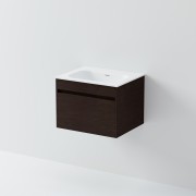 LUXE SINGLE TIER VANITY & STANDARD TOP - 1DRW - 600 - Select Vanity Colour & Top