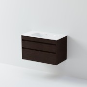 LUXE DOUBLE TIER VANITY & STANDARD TOP - 2DRW - 900 - Select Vanity Colour & Top
