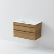 LUXE DOUBLE TIER VANITY & STANDARD TOP - 2DRW - 900 - Select Vanity Colour & Top