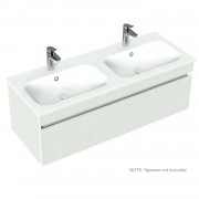 1200 Lexa Wall Hung Double Basin Vanity - Specify Colour & Basin