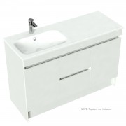 1200 Lexa Floor Standing Single Left Hand Offset Basin Vanity - Specify Colour & Basin