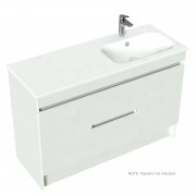 1200 Lexa Floor Standing Single Right Hand Offset Basin Vanity - Specify Colour & Basin