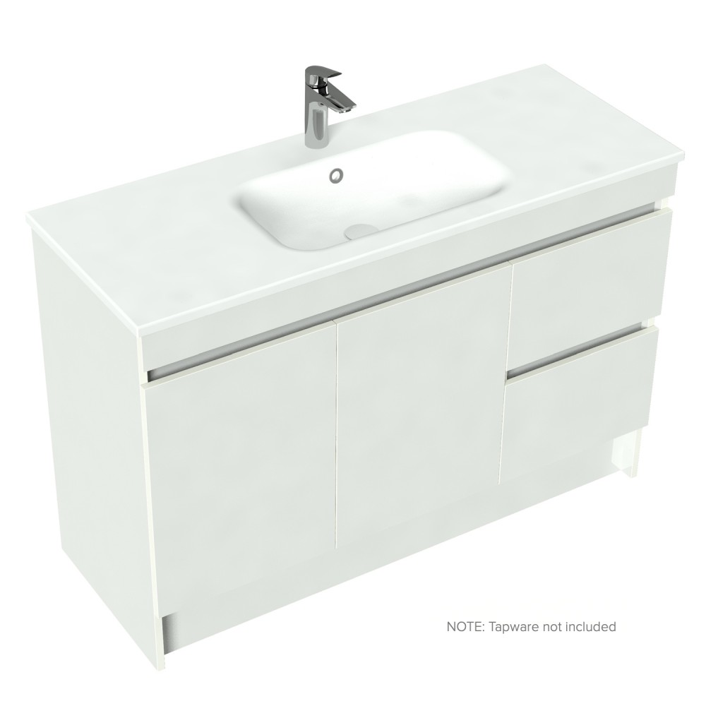 1200 Lexa Floor Standing Single Basin Vanity - Specify Colour & Basin
