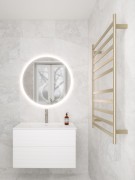 CODE LINEARE- HEATED TOWEL RAIL 240V/98W - 1050HX650W - BRUSHED BRASS