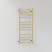 CODE LINEARE- HEATED TOWEL RAIL 240V/98W - 1200HX500W - BRUSHED BRASS