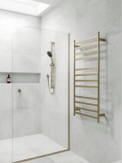 CODE LINEARE- HEATED TOWEL RAIL 240V/98W - 1200HX500W - BRUSHED BRASS