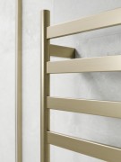 CODE LINEARE- HEATED TOWEL RAIL 240V/98W - 1200HX500W - BRUSHED BRASS