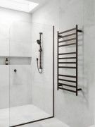 CODE LINEARE- HEATED TOWEL RAIL 240V/98W - 1200HX500W - BRUSHED BRONZE