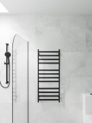 CODE LINEARE- HEATED TOWEL RAIL 240V/98W - 1200HX500W - MATTE BLACK