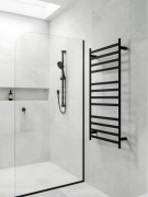 CODE LINEARE- HEATED TOWEL RAIL 240V/98W - 1200HX500W - MATTE BLACK