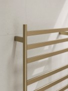 CODE LINEARE- HEATED TOWEL RAIL 240V/74W - 900HX500W - BRUSHED BRASS