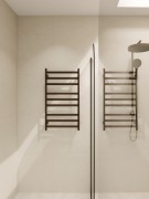 CODE LINEARE- HEATED TOWEL RAIL 240V/74W - 900HX500W - BRUSHED BRONZE