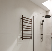 CODE LINEARE- HEATED TOWEL RAIL 240V/74W - 900HX500W - BRUSHED BRONZE