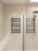 CODE LINEARE- HEATED TOWEL RAIL 240V/74W - 900HX500W - MATTE BLACK