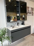 2 X Mahia Mirror Cabinets 500x750mm  with 1 x Open Shelf 200x720mm in Anthracite