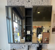 2 X Mahia Mirror Cabinets 500x750mm  with 1 x Open Shelf 200x720mm in Anthracite