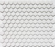 Mosaix Hexagonal White Matt (23mm) 260 x 300