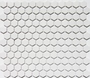 Mosaix Hexagonal White Matt (23mm) 260 x 300