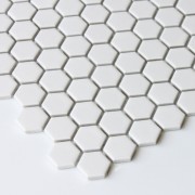 Mosaix Hexagonal White Matt (23mm) 260 x 300