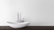 Mosaix Herringbone White 247 X 318