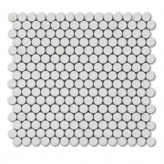 Mosaix Penny Round White Glass 293 x 310