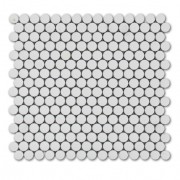 Mosaix Penny Round White Glass 293 x 310