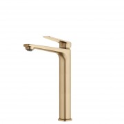 North High Rise Basin Mixer Brushed Brass (PVD)