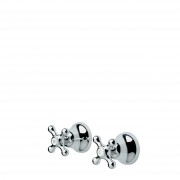 Neoclassic Shower Taps (Pair) H-T Ceramic Chrome