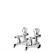 Neoclassic Laundry Combo Taps (Pair) H-T Ceramic Chrome