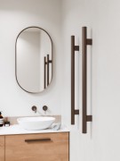 CODE NATURE ROUND - VERTICAL HEATED TOWEL RAIL - 12V/22.2W - 900MM - AGED BRASS / BRUSHED BRONZE