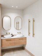 CODE NATURE ROUND - VERTICAL HEATED TOWEL RAIL - 12V/22.2W - 900MM - BRUSHED BRASS
