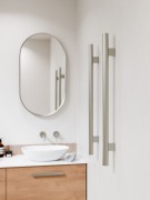 CODE NATURE ROUND - VERTICAL HEATED TOWEL RAIL - 12V/22.2W - 900MM - BRUSHED NICKEL