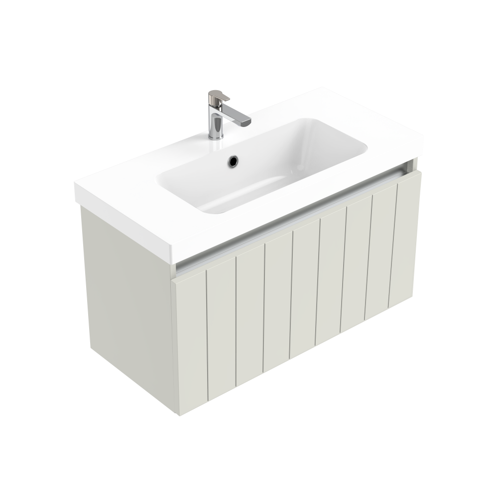 900 Porscha Slim Wall Hung (1 drawer) Vanity