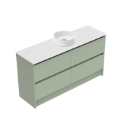 1500 Sahara Luxe Floor Standing Single Basin Vanity (4 Drawer) - Specify Colour & Slap Top & Cabinet