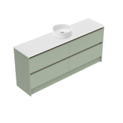 1800 Sahara Luxe Floor Standing Single Basin Vanity (4 Drawer) - Specify Colour & Slap Top & Cabine