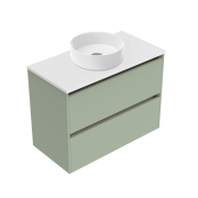 900 Sahara Luxe Wall Hung Vanity (2 Drawer) - Specify Colour & Slap Top & Cabinet Style