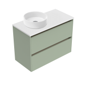 750 Sahara Luxe Wall Hung Vanity (2 Drawer) - Specify Colour & Slap Top & Cabinet Style