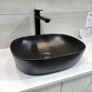 CODE PURE OVAL VESSEL BASIN - 465X375X115H - MATTE BLACK