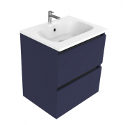 1200 Oxley Wall Hung Offset Right Basin Vanity (4 Drawer) - Specify Colour & Basin