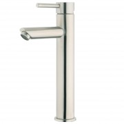 Purity Minimal High Rise Basin Mixer Brushed Stainless