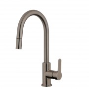 Purity Emotion Gooseneck Pull-Down Sink Mixer Brushed Gunmetal (PVD)