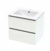 PACIFIC RISE 600 DOUBLE DRAWER WALL WHITE MELAMINE