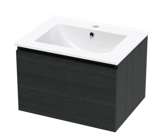 PACIFIC RISE 600 SINGLE DRAWER CHARRED OAK