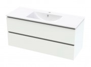 PACIFIC RISE 1200 DOUBLE DRAWER WALL WHITE MELAMINE