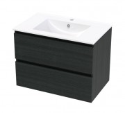 PACIFIC RISE 750 DOUBLE DRAWER WALL CHARRED OAK