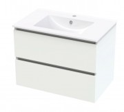 PACIFIC RISE 750 DOUBLE DRAWER WALL WHITE MELAMINE