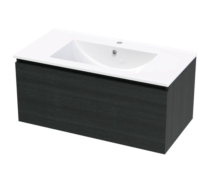 PACIFIC RISE 900 SINGLE DRAWER CHARRED OAK