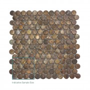 Mosaix Penny Round Copper 300x300