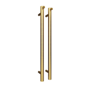 Polo 1100mm Vertical Heated Towel Bar (40 Watts) - Brushed Brass